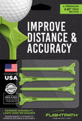 FlightPath Green Golf Tees Pack of 4