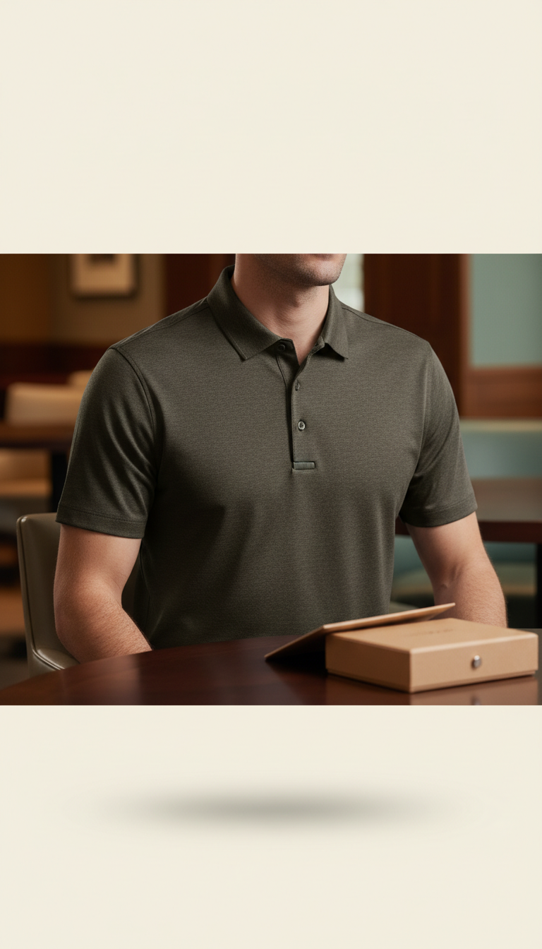 Performance Polo in Moisture-Wicking Piqué